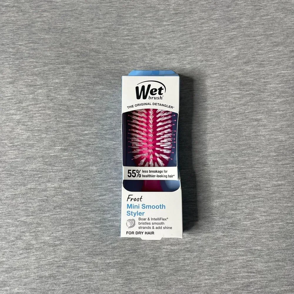 The Wet Brush Frost Pink Mini Travel Smooth Styler Hair Brush